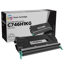 LD Reman Toner Replacement for Lexmark C748 C746H1KG HY (Blk) picture