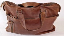Baccini Brand Genuine Italian Leather  Laptop Bag, Cognac  Missing Strap picture