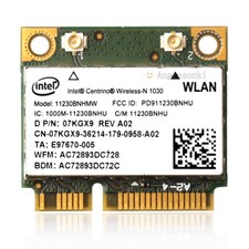 2pcs Dell 7KGX9 Intel Centrino Wireless-N 1030 11230BNHMW b/g/n BT PCIe Half picture