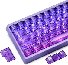 HITIME XVX Purple Clear Keycaps 119 Keys Cherry Profile MX Mechanical picture