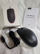 JELLY COMB Old School Wired Mouse Black EZ Use No Batteries Or Charging MS059 picture