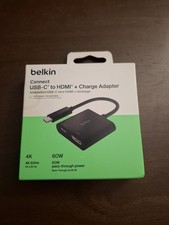 Belkin USB-C to HDMI + Charge Adapter 1:2 Portable Adapter - Black (AVC002BK-BL) picture