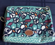 Fossil Floral Turquoise IPad Cover, Zip Closure, Gold Hardware picture