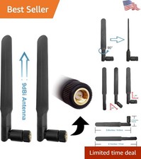 High Gain 9dBi 4G LTE Antenna with SMA Connector - Dual Pack for Stability picture