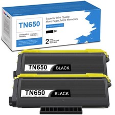 2PK TN 650 TN650 TN 620 Toner Cartridge Replacement for Brother TN650 Black picture