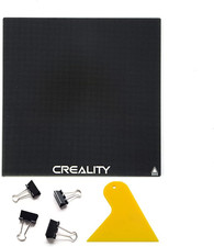 Creality 3D Printer Platform Tempered Glass Bed with 4 Binder Clips, Removal picture