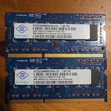 4GB (2GBx2) Nanya NT2GC64B88G0NS-CG PC3-10600S DDR3 1333MHz Laptop Memory picture