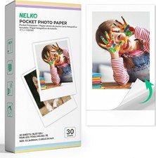 White, 30-Pack Photo Paper, 2x3 Premium Sticky-Backed Photo Paper picture