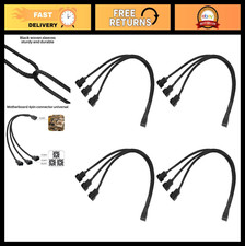 4-Pack 3 Way 4-Pin PWM Fan Splitter Cable, 12