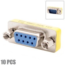 10 Pcs DB9 D-SUB 9 Pin RS232 Serial Male to Female Port Saver Adapter Connector picture