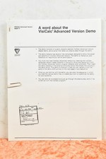 1982 VisiCalc Advanced Version Apple III Computer Demo Literature VisiCorp picture