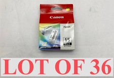 CANON BCI-15 PIXMA 15 Black Ink Tank Cartridges Twin-Packs Genuine NEW Lot 36 picture