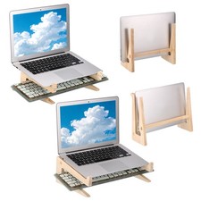 2 Pack Dual-Use Sturdy Vertical Laptop Holder, Square picture
