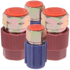 4PCS Quick Disconnect Coupler A/C Car Charging Port Adapter Retrofits Fittings picture