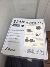 52D1H00 High-Yield Black Laser Toner Cartridge 2 Pack for Lexmark MS710 picture