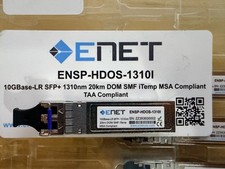 ENET 10GBASE-LR SFP+ 1310NM 20KM Domino SMF Duplex LC Itemp MSA Comp Transceiver picture