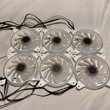 EZDIY-FAB White Moonlight Case Fans 6-Pack w/ Fan Hub X & Remote picture
