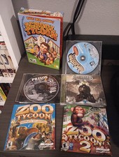 Tycoon Cd Game Lot Zoo Tycoon, Railroad, Prison, School, Rollercoaster picture