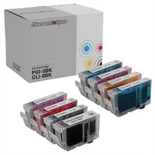 8PK CLI8 for Canon CLI-8 B/C/M/Y/PC/PM/R/G Ink Cartridges W/ CHIP PIXMA Pro 9000 picture