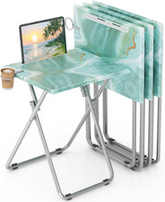 TV Trays Table Set of 4 Portable Folding TV Tray Table TV Dinner Tray with St... picture