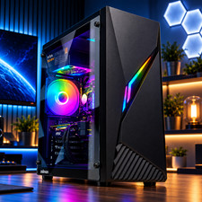 Gaming PC Desktop Computer i7 Ryzen 7 Up to 32GB RAM 2TB SSD RTX 5060 Win11 WiFi picture