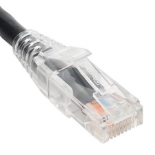Patch cord cat6 clear boot 25 black picture