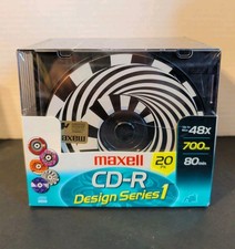 Maxell Design Series 1 20 Pk Blank CD-R Pack Slim Jewel Cases 80 Min 700mb 48x picture