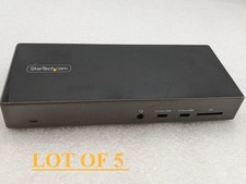 LOT OF 5 StarTech USB-C 10Gbps Gen 2 Triple 4K Monitor Dock -DK31C2DHSPD - NO AC picture
