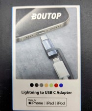 Boutop Lightning To USB C Charging Adapter MFI Licensed 3 Units Included Ipad picture