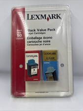 Lexmark 50 Black Ink Cartridges 17G0050 Twin Pack New Sealed picture