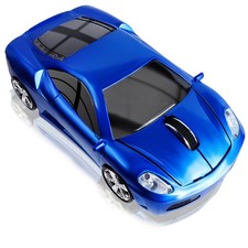 Blue 2.4GHz Cool Sport Car Shape Wireless Optical Mouse USB Receiver 1600 DPI picture