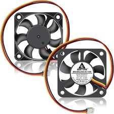 50mm Fan 3 Pin 12V 50x50x10mm Mini DC Brushless Cooling Fan 2-Pack picture