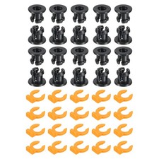 20 Set 3D Printer Tube Coupler Set Joint Connector 10mm OD x 4mm ID Black/Orange picture