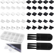 50 Pcs USB Port Cover Set Silicone Plugs for USB A Micro USB Type C Devices and picture
