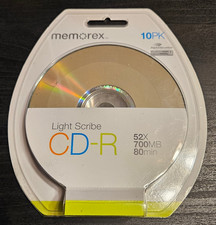 NEW Memorex LightScribe CD-R 52x 700mb 80 Minute Recordable Compact Disc 10-Pack picture