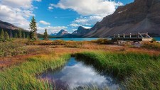 Landscape canada nature mountains water Custom Gaming Mat Desk picture