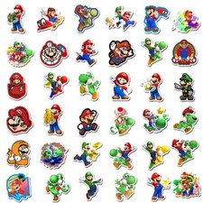 100-PCS Mixed Super Mario Game Stickers Bike Travel Luggage Phone Guitar picture