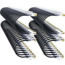 Cat6A Patch Cables 1Ft (96 Pack) Slim, Cat6 Ethernet Patch Cable Pure Copper, Fl picture