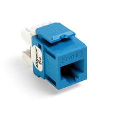 CAT6 Connector Leviton Extreme 6+ QuickPort 25-Pack Blue 61110-BL6 picture