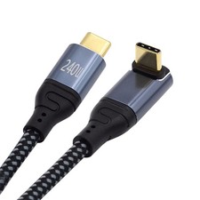 NFHK USB-C Cable 240W 50cm 90-Degree Up/Down Angle USB 2.0 Japan Import picture