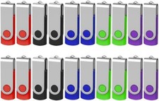 Lot 10/ 20 Pack 2G 4G 8G 16G 32G USB 2.0 Flash Drives Metal Swivel Memory Sticks picture