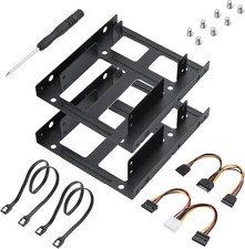 2 Pack Double-Deck SSD Mounting Bracket Adapter 2.5