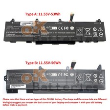 53Wh/56Wh CC03XL Battery for HP ZBook Firefly 15 G7 G8 EliteBook 850 855 G7 G8 picture