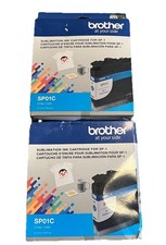 Genuine Brother SP01C Sublimation Ink Cartridge SP-1 Cyan Sept 2025 2 Pack New picture