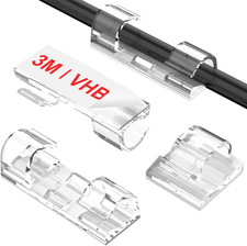 Adhesive Cable Clips Clear (40PCS, M), Upgraded Wire Holders for Wall, Strong Co picture