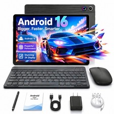 2026 10 Inch HD IPS Android 16 Tablet 20GB RAM 64GB ROM Dual Camera WiFi 6 picture