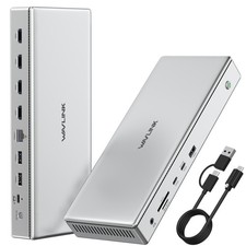 4 Monitors DisplayLink Docking Station 4xHDMI2.0 15-in-1 USB-C Hub 100W Charging picture