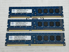 Lot of 3 Nanya 2GB DDR3-1333 PC3-10600U Desktop RAM Sticks picture