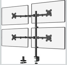 Quad Monitor Desk Mount, 4 Monitor Stand Fits Heavy Duty Computer Screens, New picture