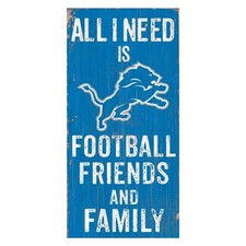 Fan Creations Need is Football, Family & Friends Sign Color Detroit Lions, Mu... picture